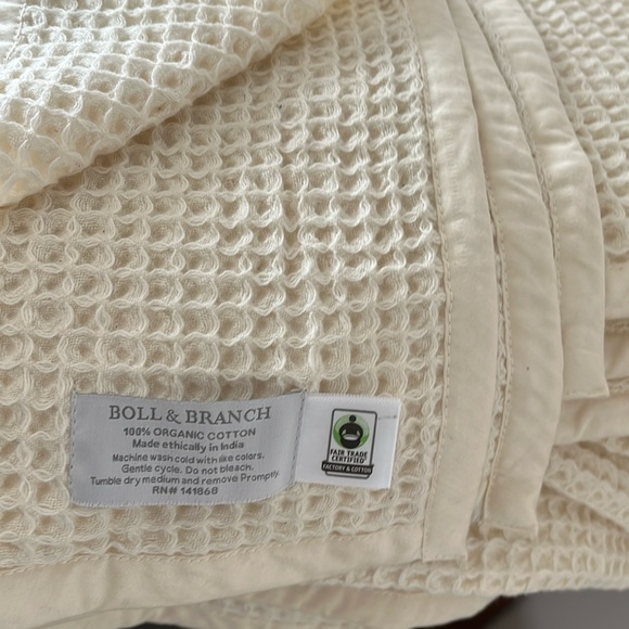 Bedding New Boll Branch Waffle Organic Cotton Blanket Kc Poshmark